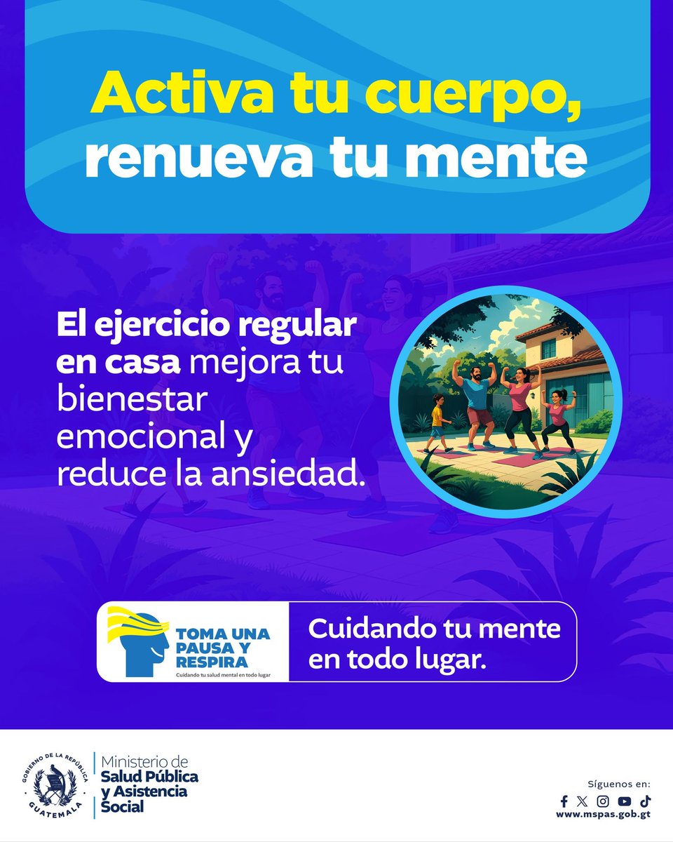 #TuSaludEsPrimero | Activar tu cuerpo también es un acto de autocuidado.
Hacer ejercicio, aunque sea en casa, puede ayudarte a liberar tensiones, mejorar tu estado de ánimo y reducir el estrés del día a día👌🏽