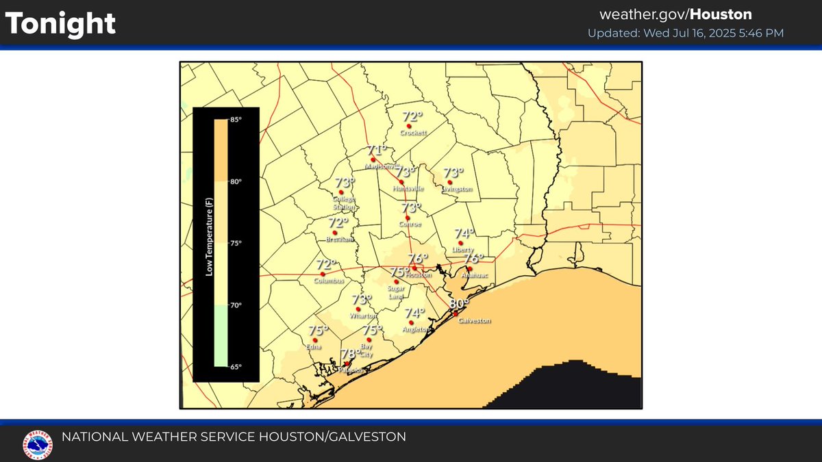 NWSHouston's tweet image. Good afternoon #Houston. Expecting more warm weather tonight and Thursday, though higher rain chances and heavier rainfall will be possible heading into the weekend. #TXwx #HOUwx