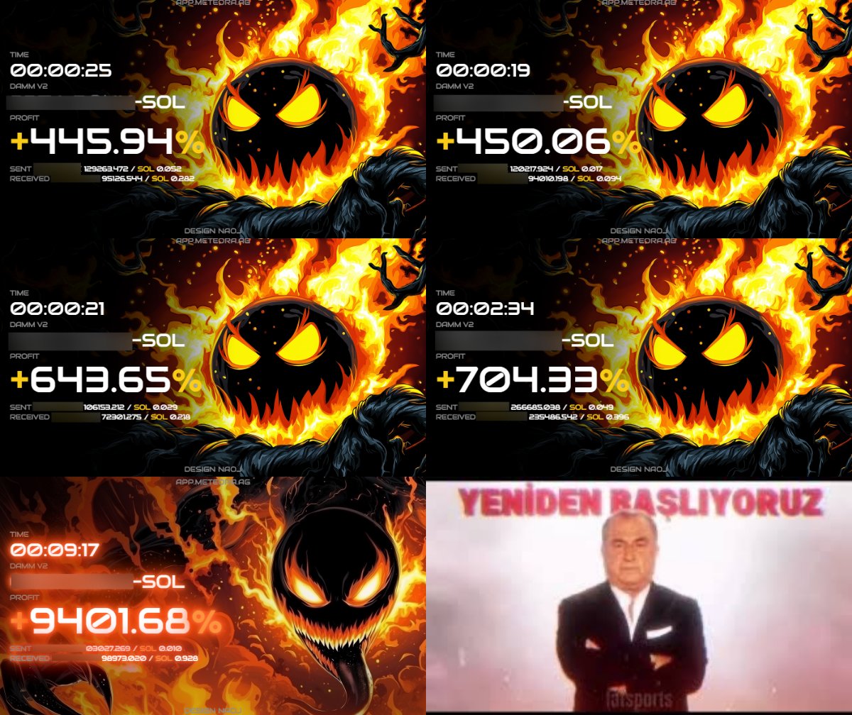 Daily DAMM V2 wins - Day 10-11-12

Second rare pnl💪🥶
Also, from now on I will censor the token when I post pnls. After my last tweet 5 cts started copying my wallet. This harms both me and other DAMM V2 users. So i changed my wallet.

<a href="/MetturkDAO/">Metturk</a> <a href="/MeteoraAG/">Meteora</a> <a href="/met_lparmy/">LP Army</a>