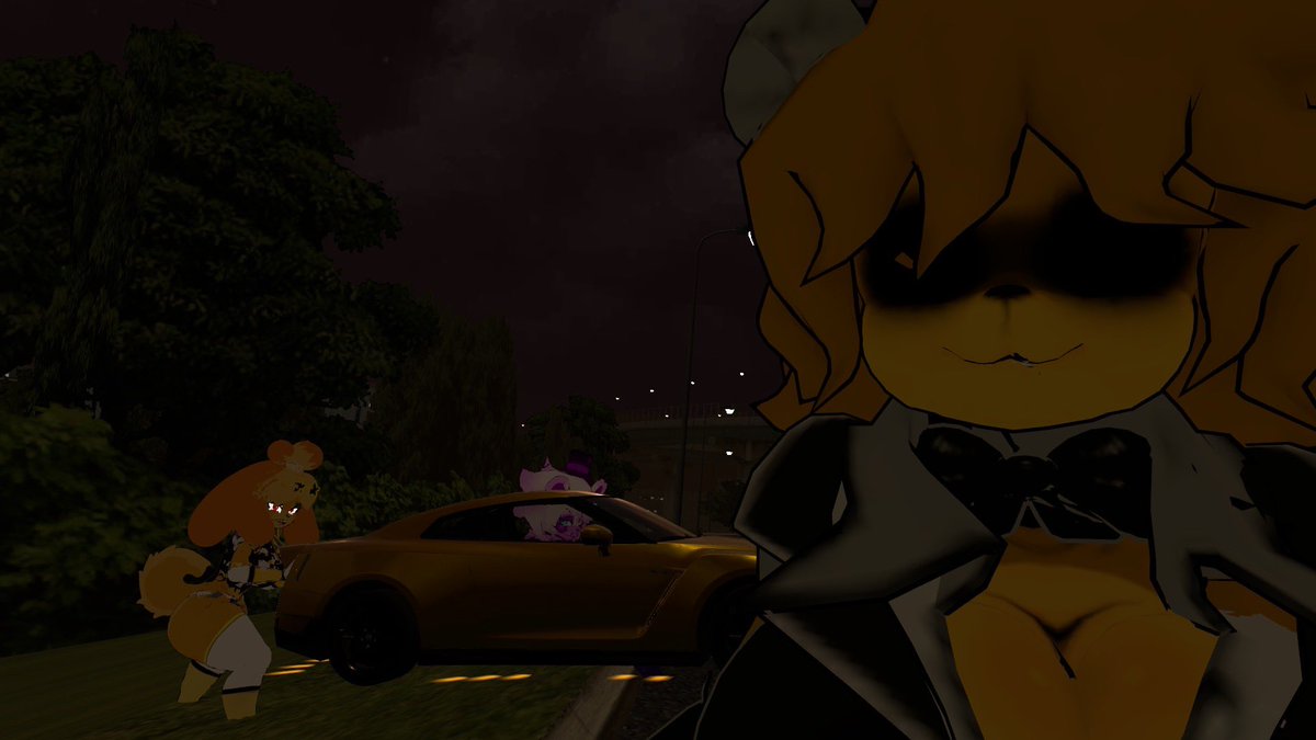 Mom and I was trying to push the GTR out the ditch XD