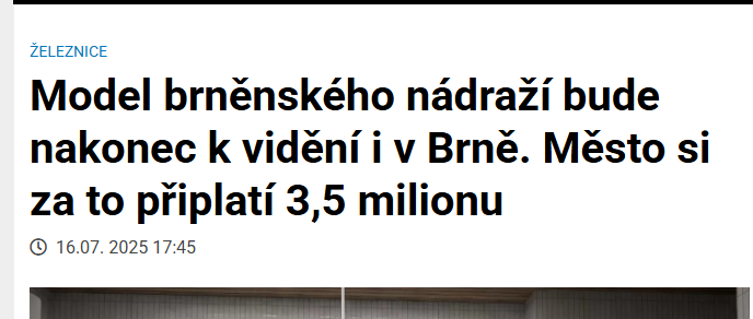 PrasmanDunka's tweet image. V Brně zaplatí z městských peněz tři a půl míče, aby měli po těch letech alespoň model nádraží. Virtuální! Najednou v něm bude moci být až osm osob a průvodce. Drak bude pouze za příplatek.