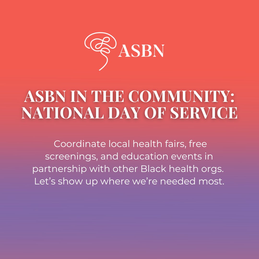 amsobns's tweet image. Getting involved is a no-brainer. Join the ASBN Service & Communications Subcommittee and help us:
📢 Amplify Black voices in neurosurgery
🧠 Bring brain health equity to the forefront
🌍 Mobilize communities through service
Join today by clicking the link in our bio or by…