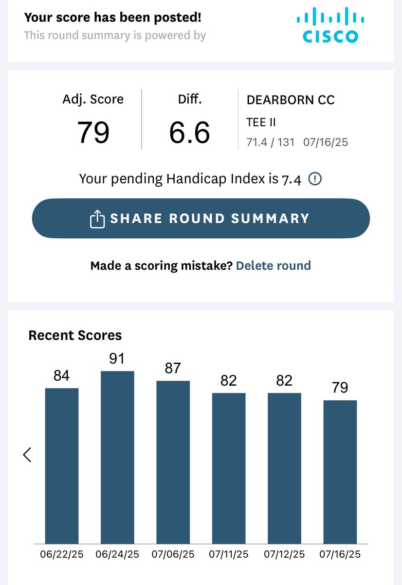 YipStrickler's tweet image. I’m extremely thankful to be living one more day while avoiding the dreadful SOFT CAP! Also, I refuse to discuss the 3 double bogeys on the back. 🤦♂️ #golf #yip #journalism
