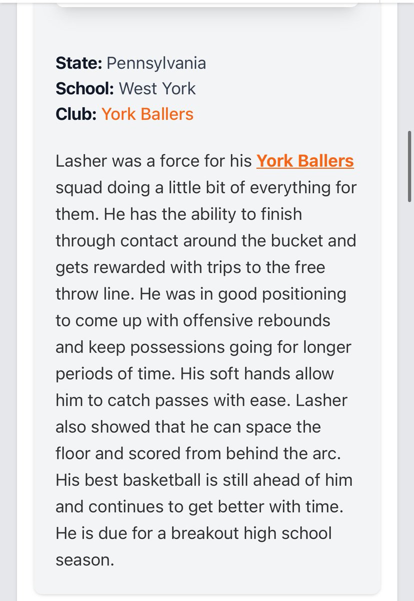Breckin Lasher (@breckinlasher) on Twitter photo Thank You <a href="/madehoops/">MADE Hoops</a> & <a href="/PrepHoopsPA/">Prep Hoops Pennsylvania</a> for the write ups! Excited to get back after it in Baltimore this weekend. Thank You <a href="/madehoops/">MADE Hoops</a> & <a href="/PrepHoopsPA/">Prep Hoops Pennsylvania</a> for the write ups! Excited to get back after it in Baltimore this weekend.