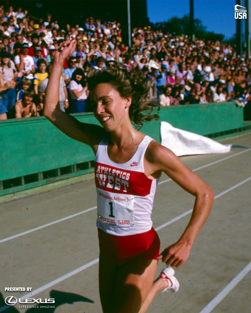 TrackTownUSA's tweet image. On this day in 1982, Mary Slaney shattered the 10,000m world record at an @OregonTrackClub all-comer’s meet at Hayward Field🌎
Running solo from the gun, she clocked 31:35.3, taking 42 seconds off the previous world record
See For Yourself Moments, presented by @Lexus