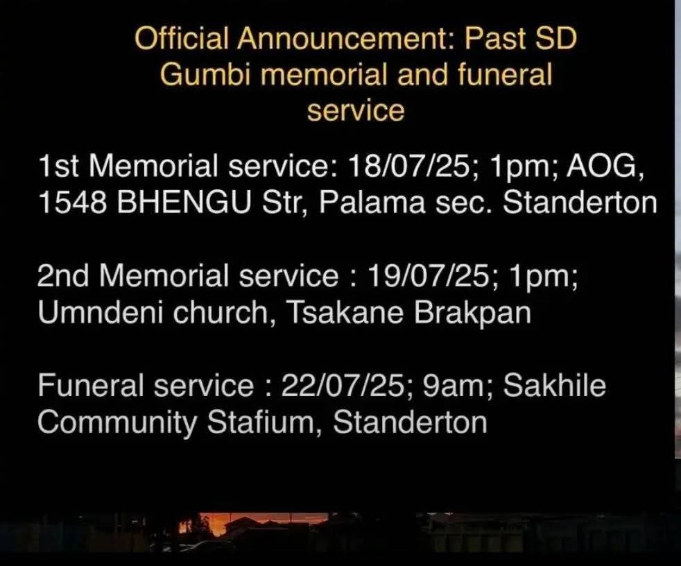 SandileNtethel1's tweet image. Official Memorial and Send off services of Dr SD Gumbi
#RIP_DR_SD_GUMBI
#Israel
#ReleaseEpsteinFiles
#Eswatini #Prince_Mashele
#madluphutu #ovaloffice