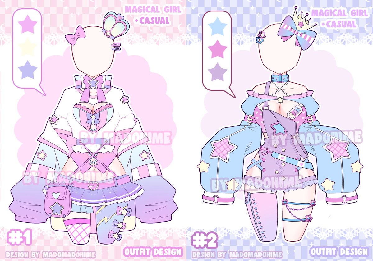 ❤️Magical girl casual outfit Adoptables❤️

~Likes and shares are appreciated~

Both designs are inspired by magical girl aesthetics mixed with casual comfi<3

[Link in comments!]

-The owner gets:-
Full &amp; exclusive rights
Use the design/image as a PNG asset