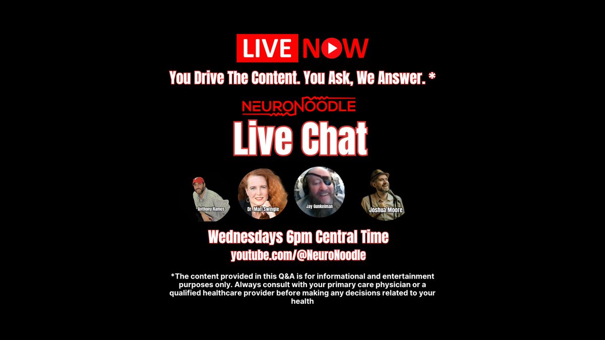 NeuroNoodle (@neuronoodle1) on Twitter photo 🎙️ We are LIVE NOW! 🧠✨ Join the Neurofeedback Podcast Q&A!
✅ Neurofeedback, brain mapping, ADHD & more!
✅ Ask your questions LIVE! 📺 Watch now: youtube.com/live/FO89zLUvi…
#NeuroNoodle #Neurofeedback #BrainHealth #Podcast 🎙️ We are LIVE NOW! 🧠✨ Join the Neurofeedback Podcast Q&A!
✅ Neurofeedback, brain mapping, ADHD & more!
✅ Ask your questions LIVE! 📺 Watch now: youtube.com/live/FO89zLUvi…
#NeuroNoodle #Neurofeedback #BrainHealth #Podcast