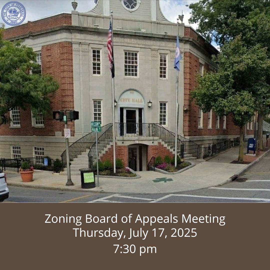 CityOfPeekskill's tweet image. A Zoning Board of Appeals meeting will be held tonight at 7:30 pm in the Council Chambers. To view the agenda for tonight's meeting, please visit bit.ly/zbajuly17.