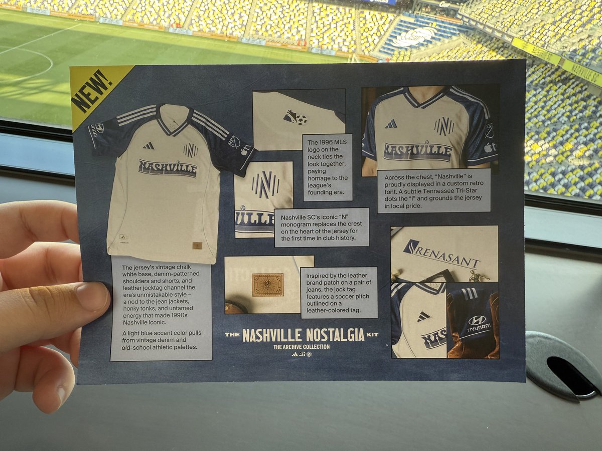 alainammorris's tweet image. Nashville SC will be debuting its “Nashville Nostalgia” kit tonight.