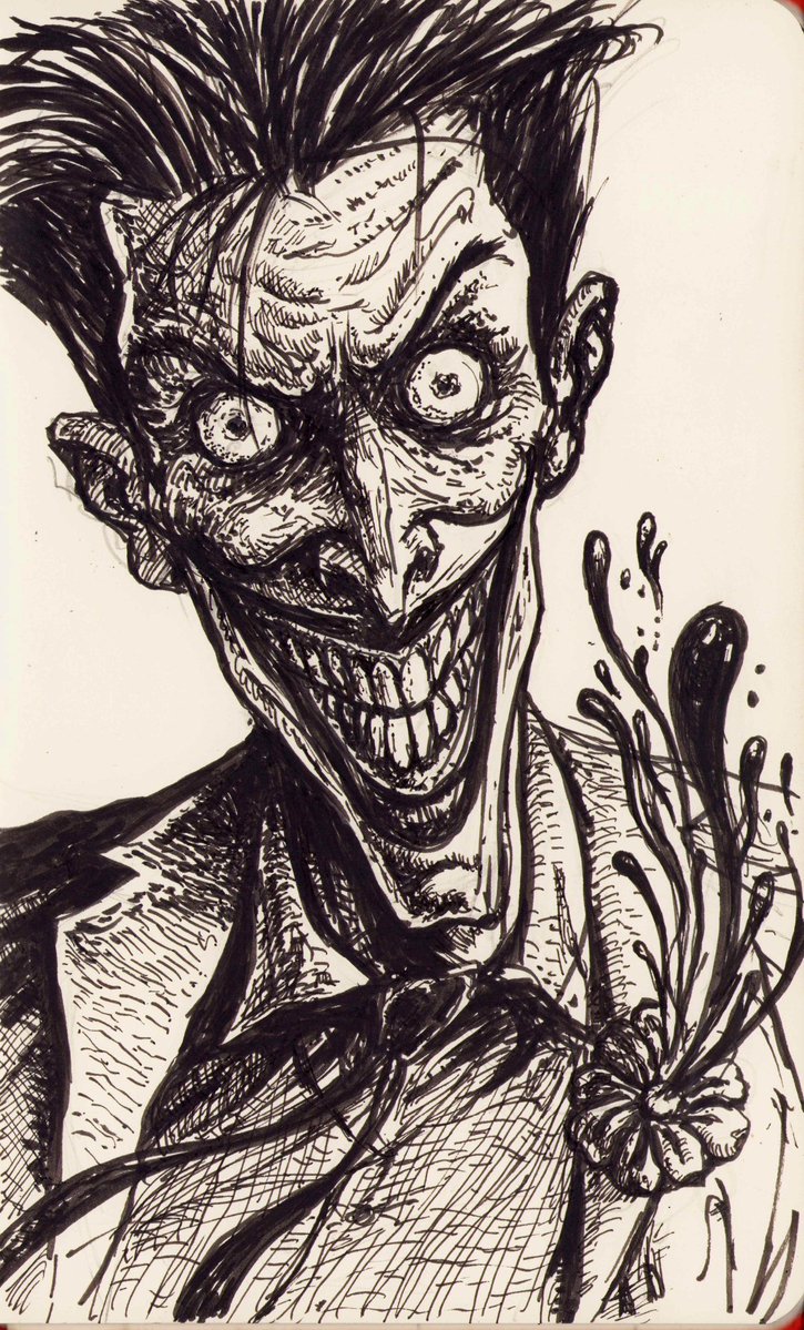 Jinja_Ninja_78's tweet image. A Joker sketch from the moleskine sketchbook.
#Joker #moleskine #dccomics #DC