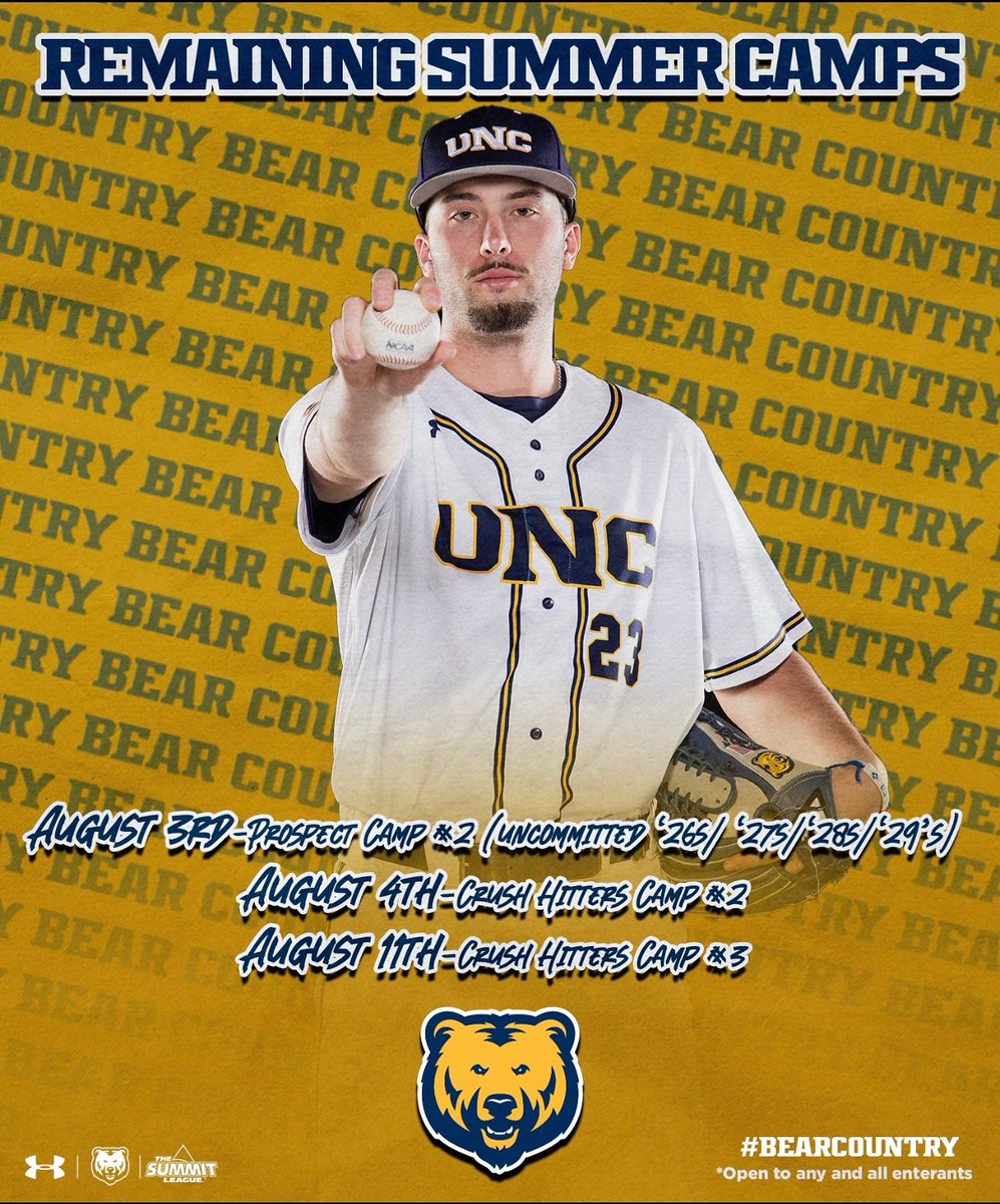 Registration link ⬇️

bearsbaseballcamps.com