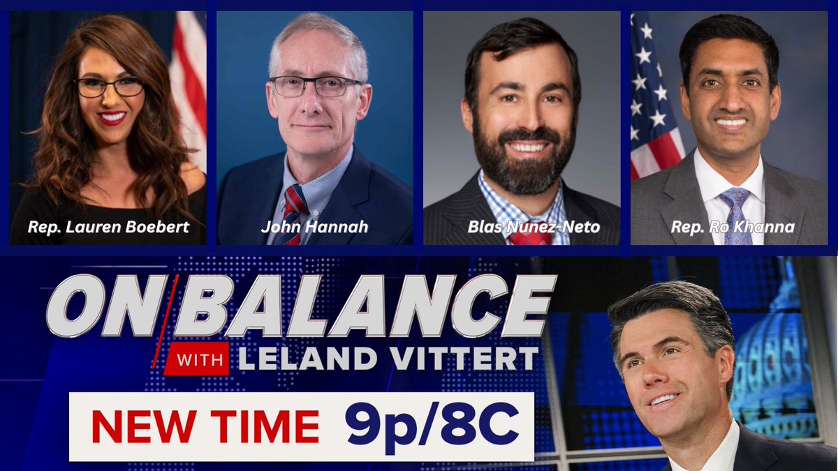 LelandVittert's tweet image. 📺 TONIGHT! Tune in at 9pm ET to WATCH @LelandVittert on @NewsNation with guests...
⬇️
@laurenboebert
John Hannah
Blas Nunez-Neto
@RoKhanna