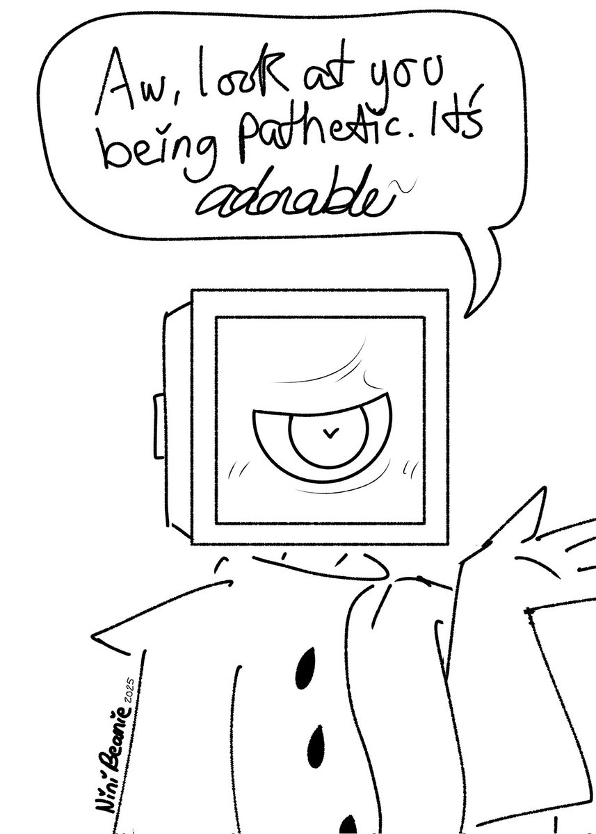 Haven't posted in a hot second, but here's a doodle of rip off Harley Saywer inspired by <a href="/Eclipse690724/">🌘Eclipse.☀</a> that I did on my phone 💖