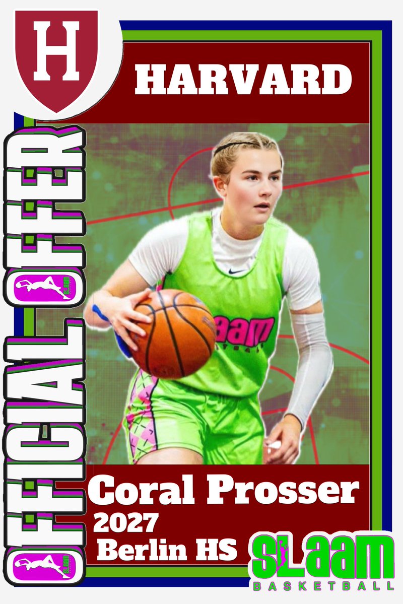 slaambasketball (@slaambasketball) on Twitter photo 🚨 BIG NEWS for the #SLAAMFam! 🎉 <a href="/coral_prosser24/">Coral Prosser</a> has earned an OFFICIAL OFFER to play for <a href="/CoachMoore33/">Moore</a> & <a href="/HarvardWBB/">Harvard Women's Basketball</a>! 🏀💪 A future star from Berlin HS (2027) is on the rise! Congrats, Coral! 👏 <a href="/slaam2026jamal/">SLAAM 2026 Woodson</a> <a href="/BerlinAthletics/">Berlin Athletics</a> <a href="/SelectEventsBB/">Select Events Basketball</a> <a href="/getmeoffersnow/">GET ME OFFERS NOW!</a> #STATECHAMP 🚨 BIG NEWS for the #SLAAMFam! 🎉 <a href="/coral_prosser24/">Coral Prosser</a> has earned an OFFICIAL OFFER to play for <a href="/CoachMoore33/">Moore</a> & <a href="/HarvardWBB/">Harvard Women's Basketball</a>! 🏀💪 A future star from Berlin HS (2027) is on the rise! Congrats, Coral! 👏 <a href="/slaam2026jamal/">SLAAM 2026 Woodson</a> <a href="/BerlinAthletics/">Berlin Athletics</a> <a href="/SelectEventsBB/">Select Events Basketball</a> <a href="/getmeoffersnow/">GET ME OFFERS NOW!</a> #STATECHAMP