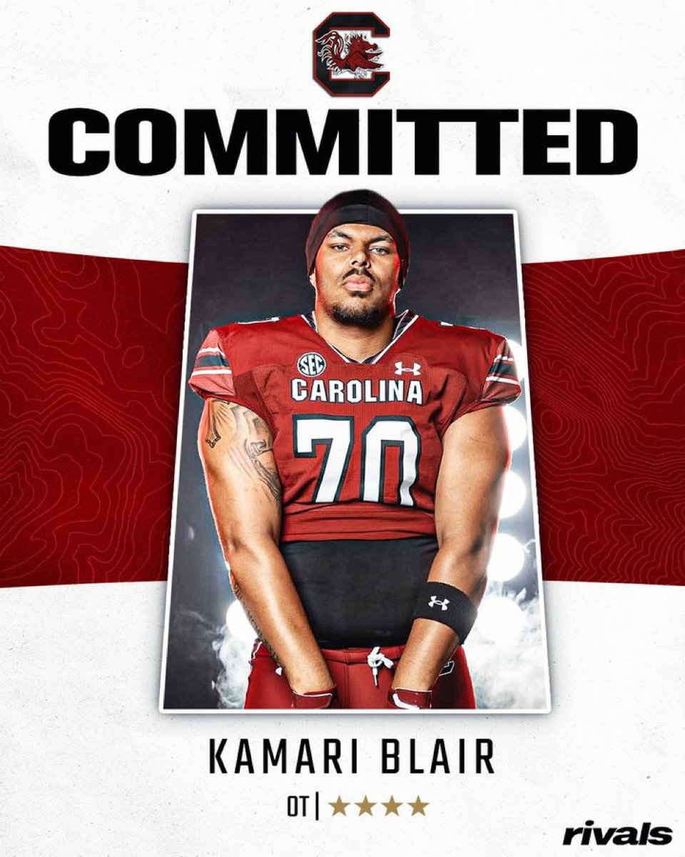 🐔Four-star OL Kamari Blair chooses South Carolina over Ole Miss and Tennessee!

READ on GamecockCentral ➡️ on3.com/teams/south-ca…