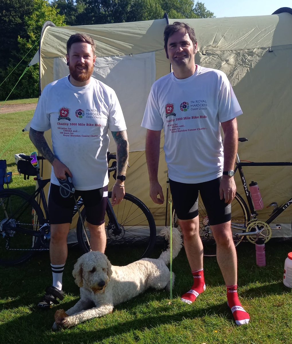 cwuha's tweet image. The Boys and Buddy are looking good on Day 5️⃣ and 500ish miles done ✔️ 🚴♂️🚴♂️
If you can spare a couple of quid, please use the link below 👇👇🏿
justgiving.com/team/thelonges…