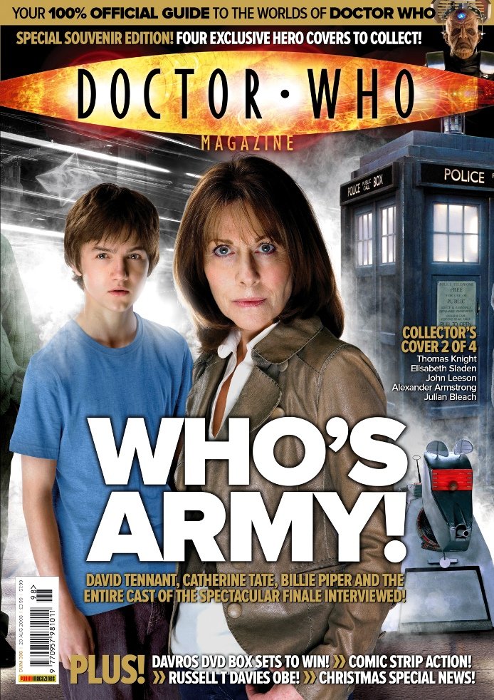 Praxeus_stan's tweet image. #DailyDWM -Day One Hundred and Ninety Nine, Part Two
The main Stolen Earth/Journey's End issue, with four covers and every single person from the episodes interviewed inside (they even got David Tennant in there twice as each incarnation lmao)