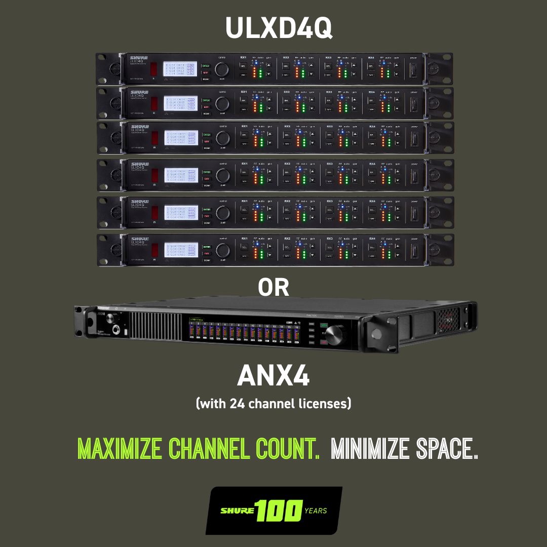 Wrap your head around <a href="/shure/">Shure</a>'s groundbreaking ANX4 scalable wireless receiver - nav to is.gd/qTLMap or contact us for details.

#scalablewireless #axientdigital #ulxd #avindustry #prosound #proav #avexperts #avtweeps #wepowerperformance