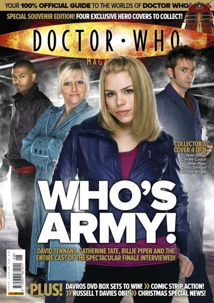 Praxeus_stan's tweet image. #DailyDWM -Day One Hundred and Ninety Nine, Part Two
The main Stolen Earth/Journey's End issue, with four covers and every single person from the episodes interviewed inside (they even got David Tennant in there twice as each incarnation lmao)