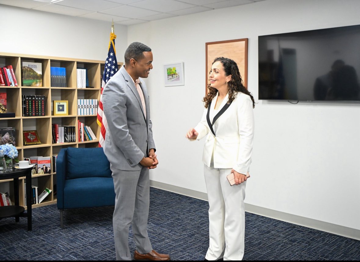 RitchieTorres's tweet image. As Co-Chair of the Albanian Issues Caucus in Congress and the proud representative of a vibrant Albanian diaspora in the Bronx, I had the honor of meeting with President Vjosa Osmani of Kosovo.
The United States knows no greater ally in the Western Balkans than Kosovo.