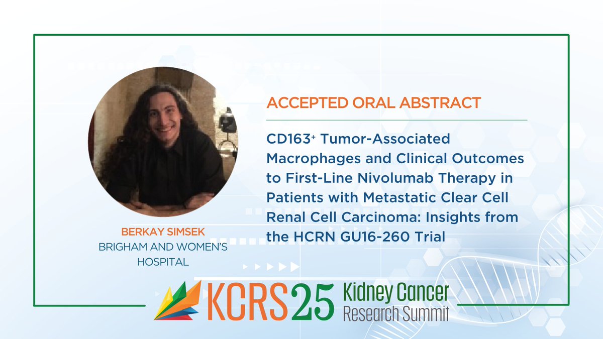 KidneyCAN (@kidneycan) on Twitter photo #KCRS25 Oral Abstract: <a href="/simsek_berkay_/">berkay şimşek🌻</a> <a href="/BrighamWomens/">Brigham and Women's Hospital</a> links CD163+ macrophages in RCC tumors to better outcomes with nivolumab. A potential new target for immunotherapy.
Read all the abstracts: bit.ly/AbstractsKCRS25
Register: bit.ly/RegisterKCRS25
#AcceleratingCures #KCRS25 Oral Abstract: <a href="/simsek_berkay_/">berkay şimşek🌻</a> <a href="/BrighamWomens/">Brigham and Women's Hospital</a> links CD163+ macrophages in RCC tumors to better outcomes with nivolumab. A potential new target for immunotherapy.
Read all the abstracts: bit.ly/AbstractsKCRS25
Register: bit.ly/RegisterKCRS25
#AcceleratingCures