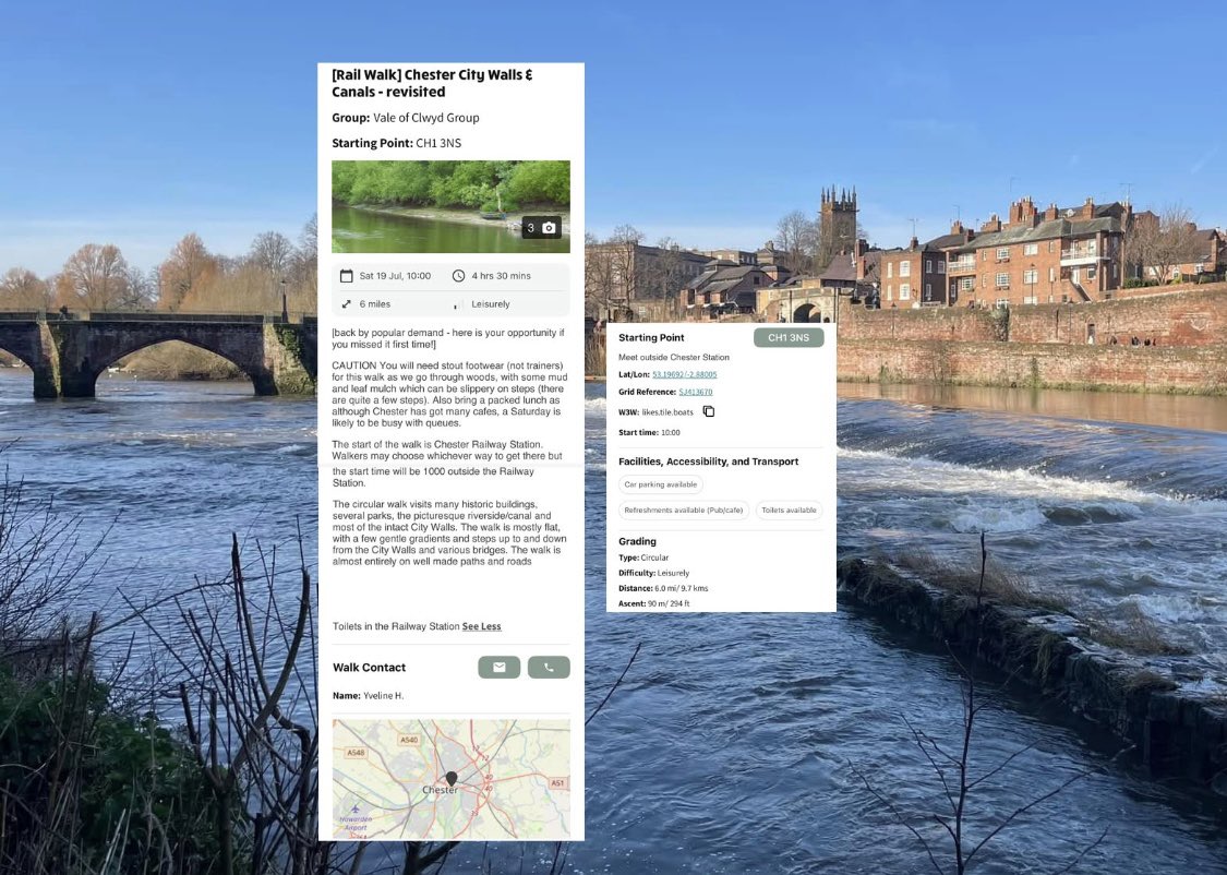 See also the Ramblers website or app. for up to date information ramblers.org.uk
If driving please consider car sharing.