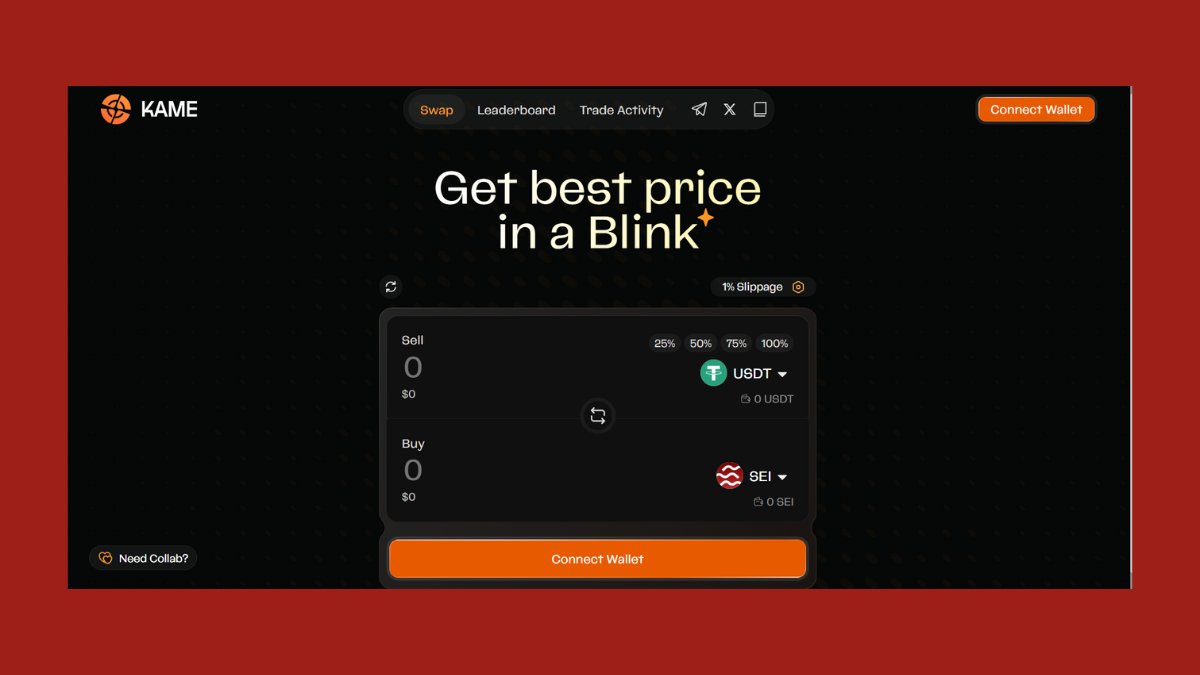 kame aggregator is what happens when you take the mess out of defi trading and make it actually usable.

instead of hopping between a dozen dexes on sei, checking prices, calculating slippage, splitting trades manually. kame does all of it for you, in one click.

it scans every