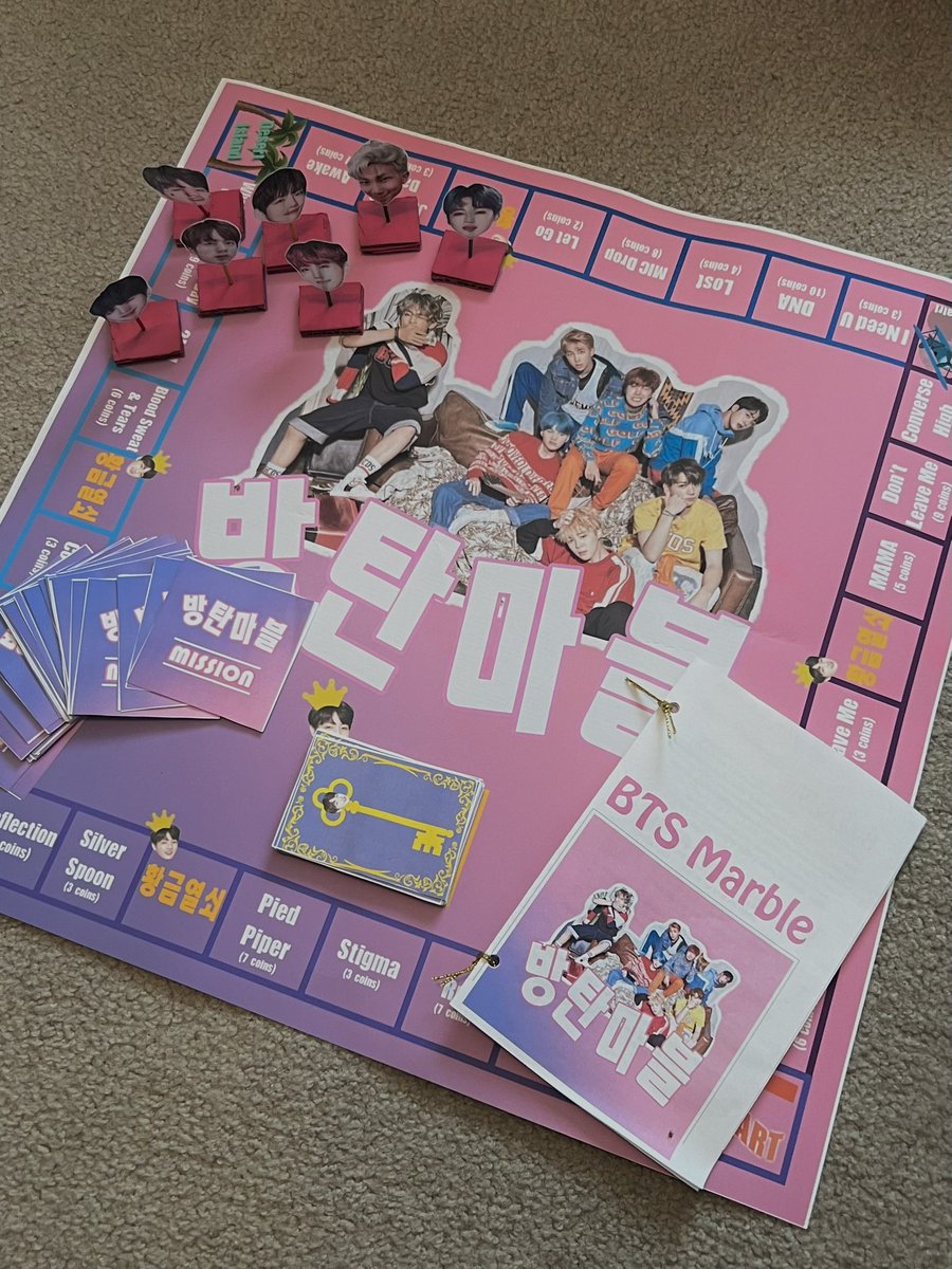 hopeworldian322's tweet image. cleaning out my room and found perhaps my crowning achievement as a BTS fan - the Marble board game from Run BTS! that I spent months painstakingly recreating back when I was in high school 🥹💜 #bts #BANGTAN #btsrun #btsreunion