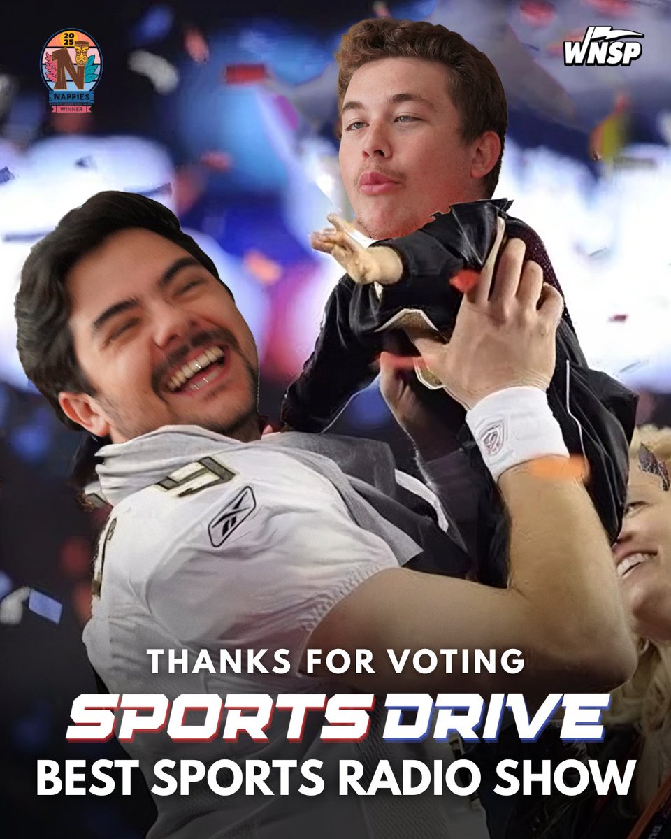 1055wnsp's tweet image. ANYTHING IS POSSIBLE!!!!
Thanks so much to everyone who voted SportsDrive as Best Sports Radio Show in Mobile!
As local guys who grew up here listening to WNSP in the car with our dads, and only having the show for less than a year, this award means the world to us, and we are…