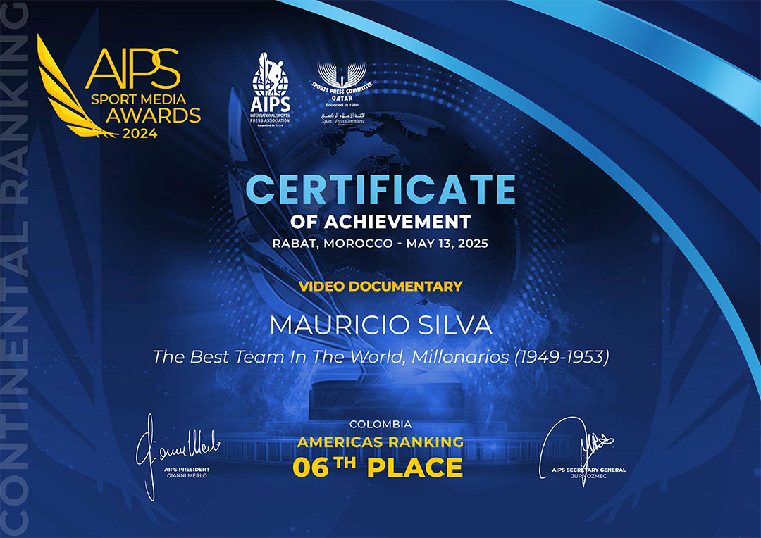 🎥 Les contamos que el documental #ElMejorEquipoDelMundo ocupó el sexto puesto en producciones de América en los <a href="/AipsAwards/">AIPS Sport Media Awards</a>, ceremonia que se celebró en Marruecos.

Fueron 2065 trabajos enviados de 136 países en 35 idiomas. Solo el 14% pasó a la lista corta.

¡Gracias!