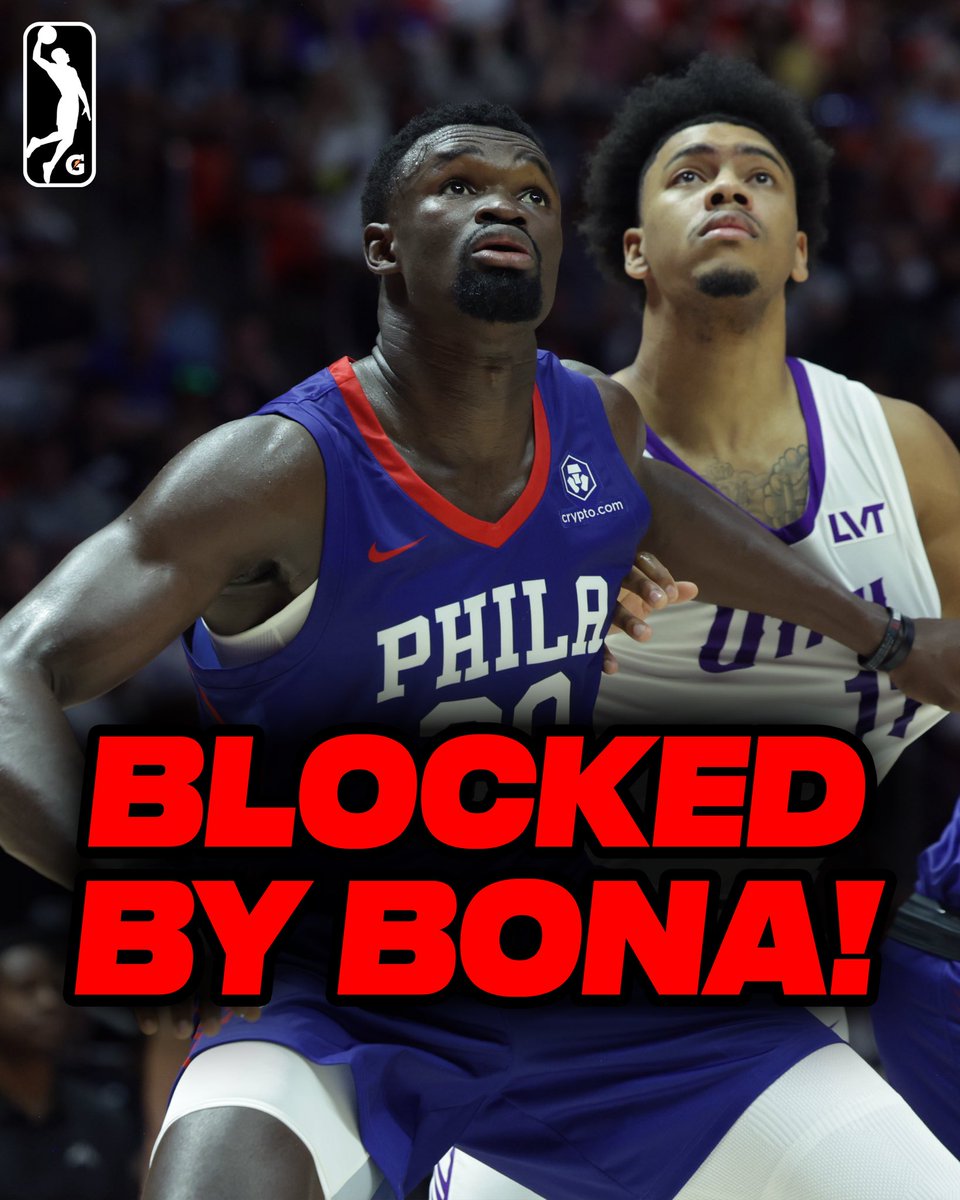 nbagleague's tweet image. THE PAINT BELONGS TO ADEM BONA! ❌
The @sixers big man swatted six shots last night and is averaging 3.7 BPG in #NBASummer.