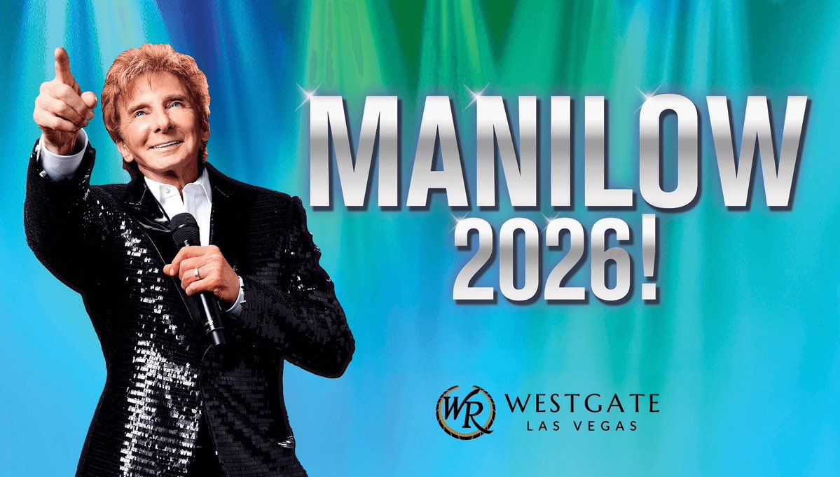 barrymanilow's tweet image. MANILOW 2026 LAS VEGAS DATES ANNOUNCED!
The magic of MANILOW’s lifetime @WestgateVegas residency continues in 2026, so leave your worries behind and secure your tickets before the general public with The Fan Club Pre-Sale!
The Fan Club Pre-Sale begins on MONDAY, JULY 21 at 10AM…