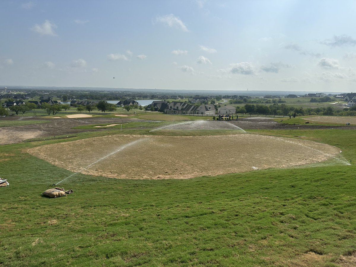Always a fun time during a project, sod and sprigs… #golf #golfcoursearchitecture