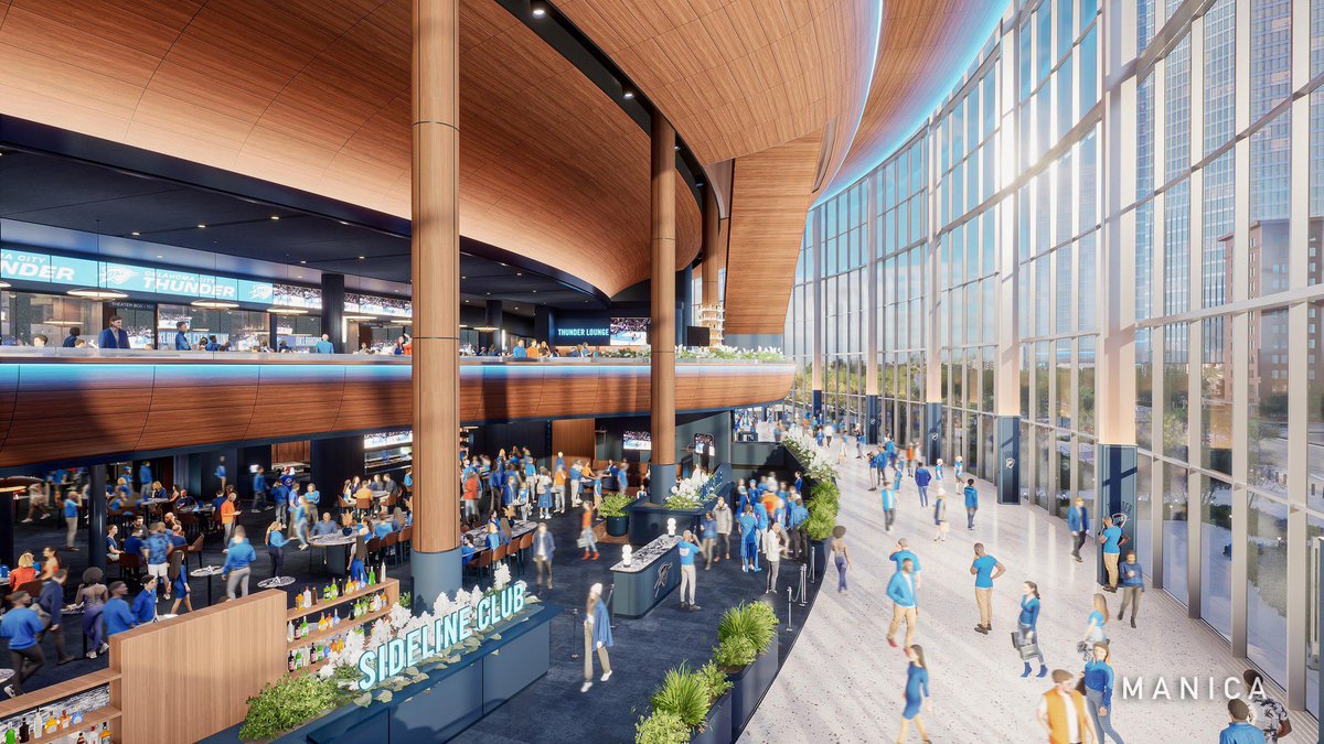 JohnHayesNews's tweet image. ISN’T SHE PRETTY? 🤩 We’re getting a first look at new renderings for what will be the new home of the OKC Thunder in a few years! A majority of Oklahoma City voters backed the project.