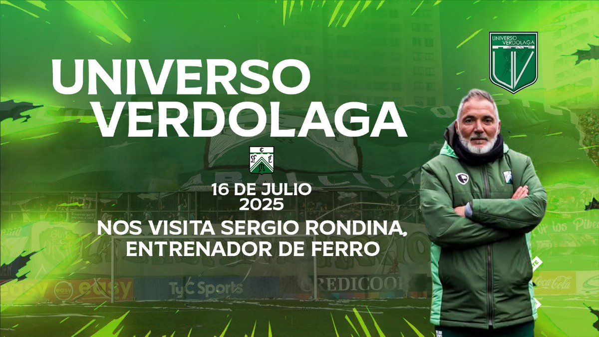🚨 HOY NOS VISITA SERGIO RONDINA ‼️

💻 Desde las 19:30 prendemos vivo en nuestro canal de YouTube con la visita del "Huevo”.

❔Dejanos tu pregunta para el entrenador de #Ferro. 👇🏼