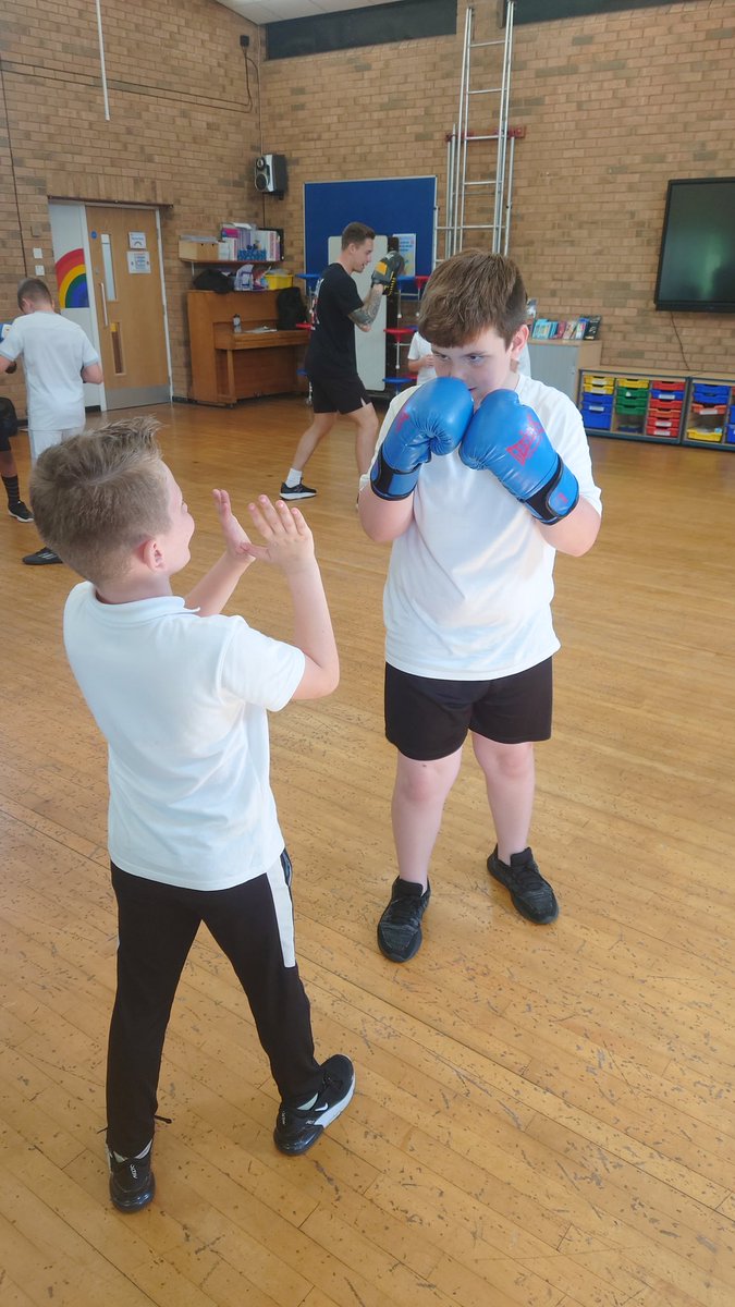 A couple more shots of our boxing club children in action!