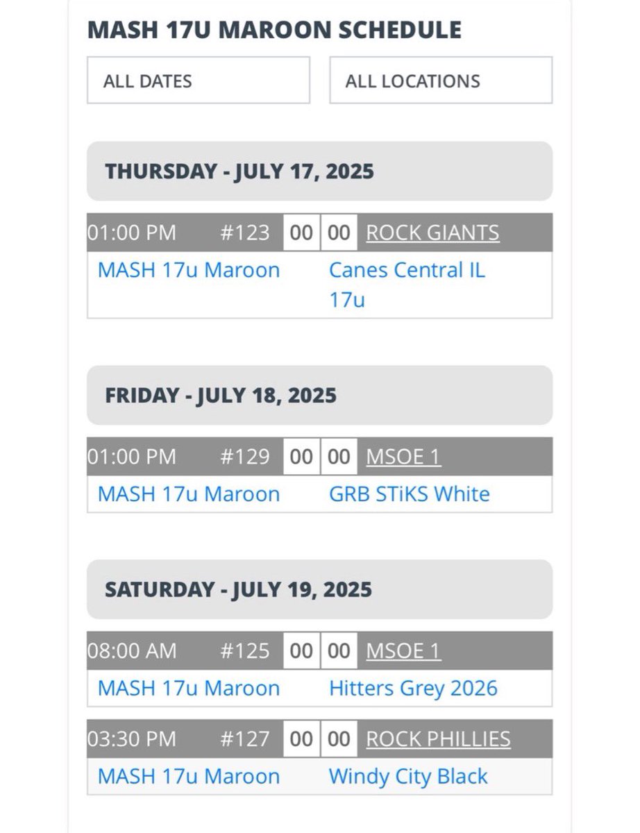 SchmidtCJ14's tweet image. I will be throwing the 3:30 game on 7/19 at The Rock Sports Complex in Franklin, WI.