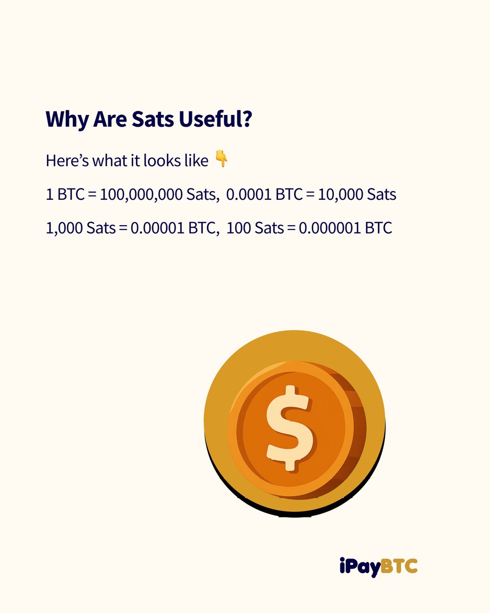 iPayBTC (@ipaybtcapp) on Twitter photo ๐๐จ๐ฎ ๐ฐ๐๐ง๐ญ ๐ญ๐จ ๐ฎ๐ฌ๐ ๐๐ข๐ญ๐๐จ๐ข๐ง ๐๐ฎ๐ญ ๐ญ๐ก๐ข๐ง๐ค ๐ข๐ญโ๐ฌ ๐ญ๐จ๐จ ๐๐ฑ๐ฉ๐๐ง๐ฌ๐ข๐ฏ๐?๐ณ
Think again!
Letโs talk about SATs (Satoshis), the tiny but mighty pieces of Bitcoin you probably use without even realizing itโก
Just like kobo to naira or cents to dollarsโฆ
1 ๐๐จ๐ฎ ๐ฐ๐๐ง๐ญ ๐ญ๐จ ๐ฎ๐ฌ๐ ๐๐ข๐ญ๐๐จ๐ข๐ง ๐๐ฎ๐ญ ๐ญ๐ก๐ข๐ง๐ค ๐ข๐ญโ๐ฌ ๐ญ๐จ๐จ ๐๐ฑ๐ฉ๐๐ง๐ฌ๐ข๐ฏ๐?๐ณ
Think again!
Letโs talk about SATs (Satoshis), the tiny but mighty pieces of Bitcoin you probably use without even realizing itโก
Just like kobo to naira or cents to dollarsโฆ
1