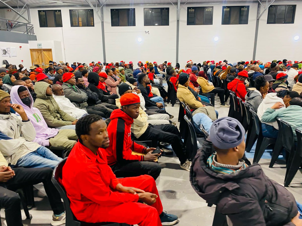 EFF_Western Cape (@effwesterncape_) on Twitter photo ♦️PICTURES♦️.
The EFF Treasurer General <a href="/OmphileMaotwe/">Omphile Maotwe</a> presiding over the reporting session of the EFF Western Cape Reporting meeting. The province will be hosting the 12th Anniversary and is process on the final phase of preparations.
#EFFTurns12 ♦️PICTURES♦️.
The EFF Treasurer General <a href="/OmphileMaotwe/">Omphile Maotwe</a> presiding over the reporting session of the EFF Western Cape Reporting meeting. The province will be hosting the 12th Anniversary and is process on the final phase of preparations.
#EFFTurns12
