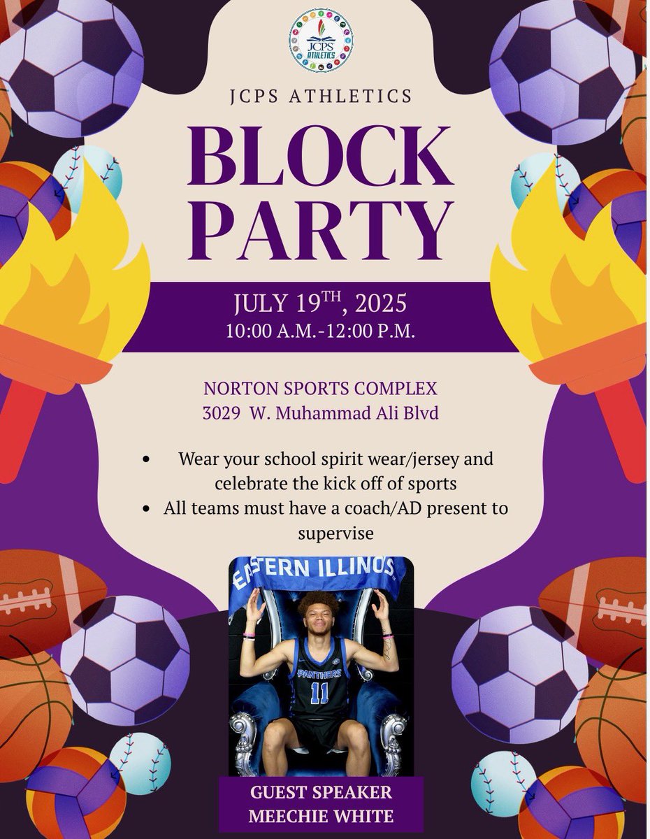 0fficialmeechie's tweet image. 🚨July 19th 10am-12pm🚨
JCPS BLOCK PARTY
Thank you @AprilBr1908 @JCPSKY for giving me a opportunity of a lifetime. Im excited and ready to go. SEE YOU THERE !!!