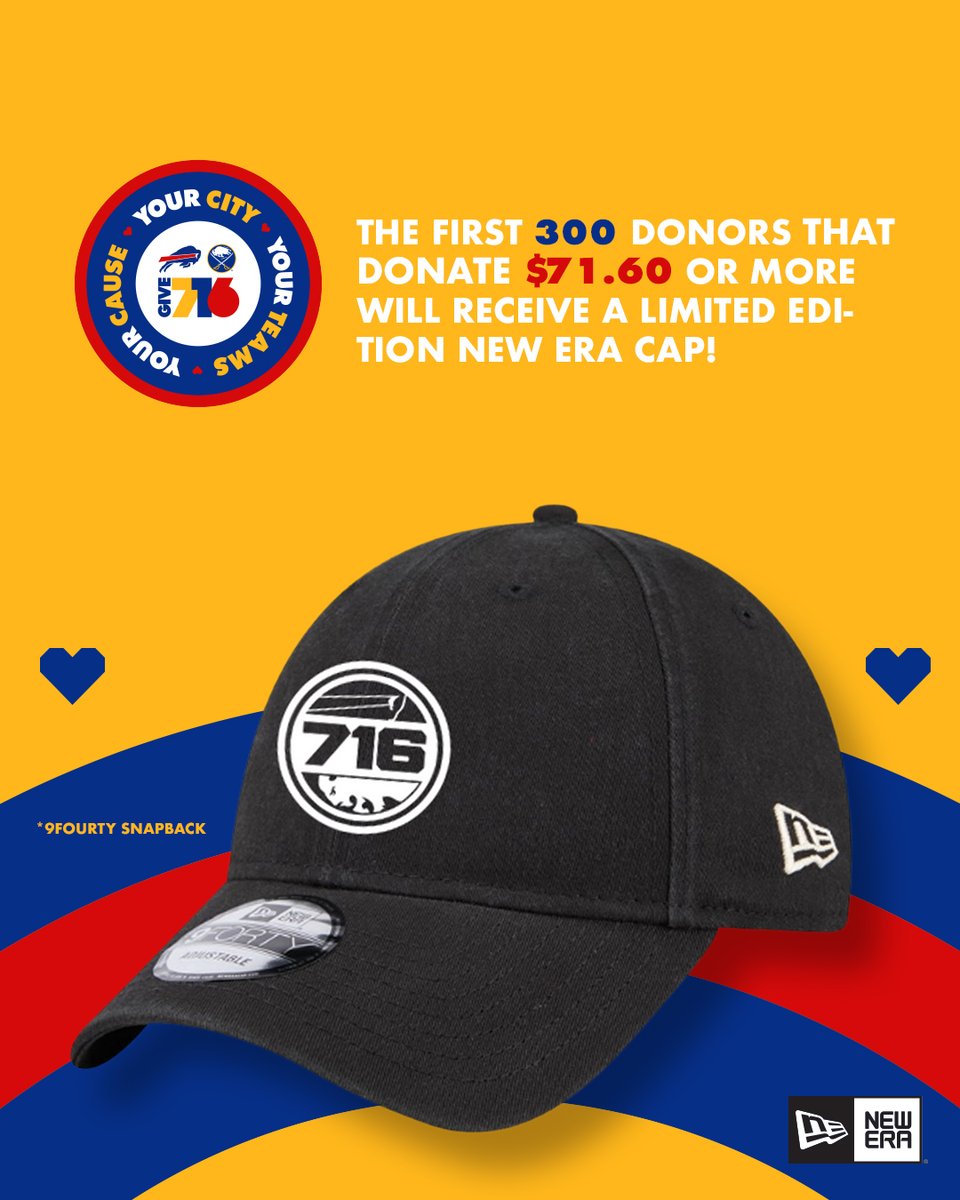 BuffaloSabres's tweet image. These limited edition @NewEraCap hats are up for grabs now! 🧢
Donate to Give 716 → bufsabres.co/Give716