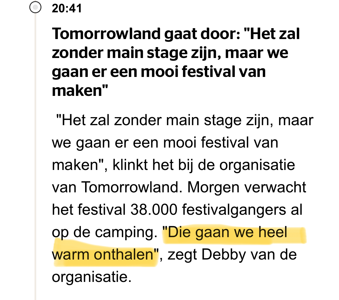 10 op 10 Debby!! #tomorrowland