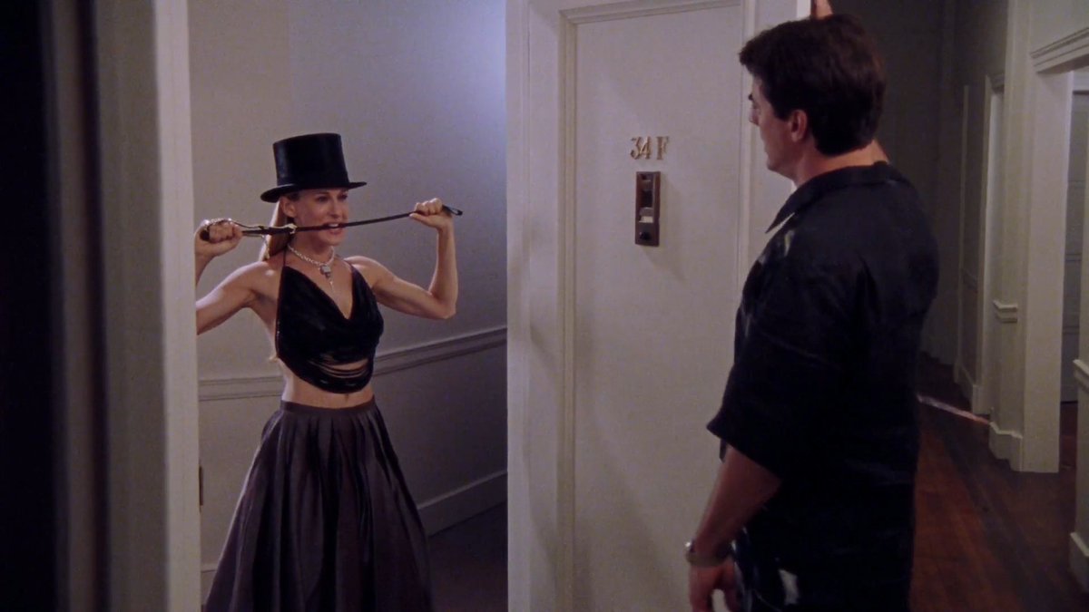 Carrie Bradshaw embarrassing cringe vulnerable top hat Mr. Big Sex and the City meme HD