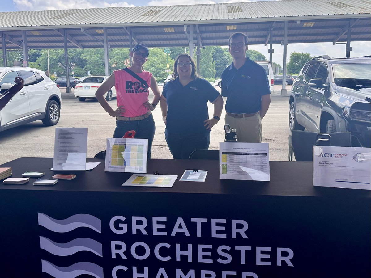 RochesterChambr's tweet image. We strengthen the workforce &amp;amp; build resilient talent in #GreaterROC. That&apos;s why we had a great time at today&apos;s #ROCtheBlock Job Fair!
Our team talked about our GreaterROCCareers.com portal &amp;amp; getting involved with the jobs of the future—today on the NY SMART I-Corridor Tech Hub.
