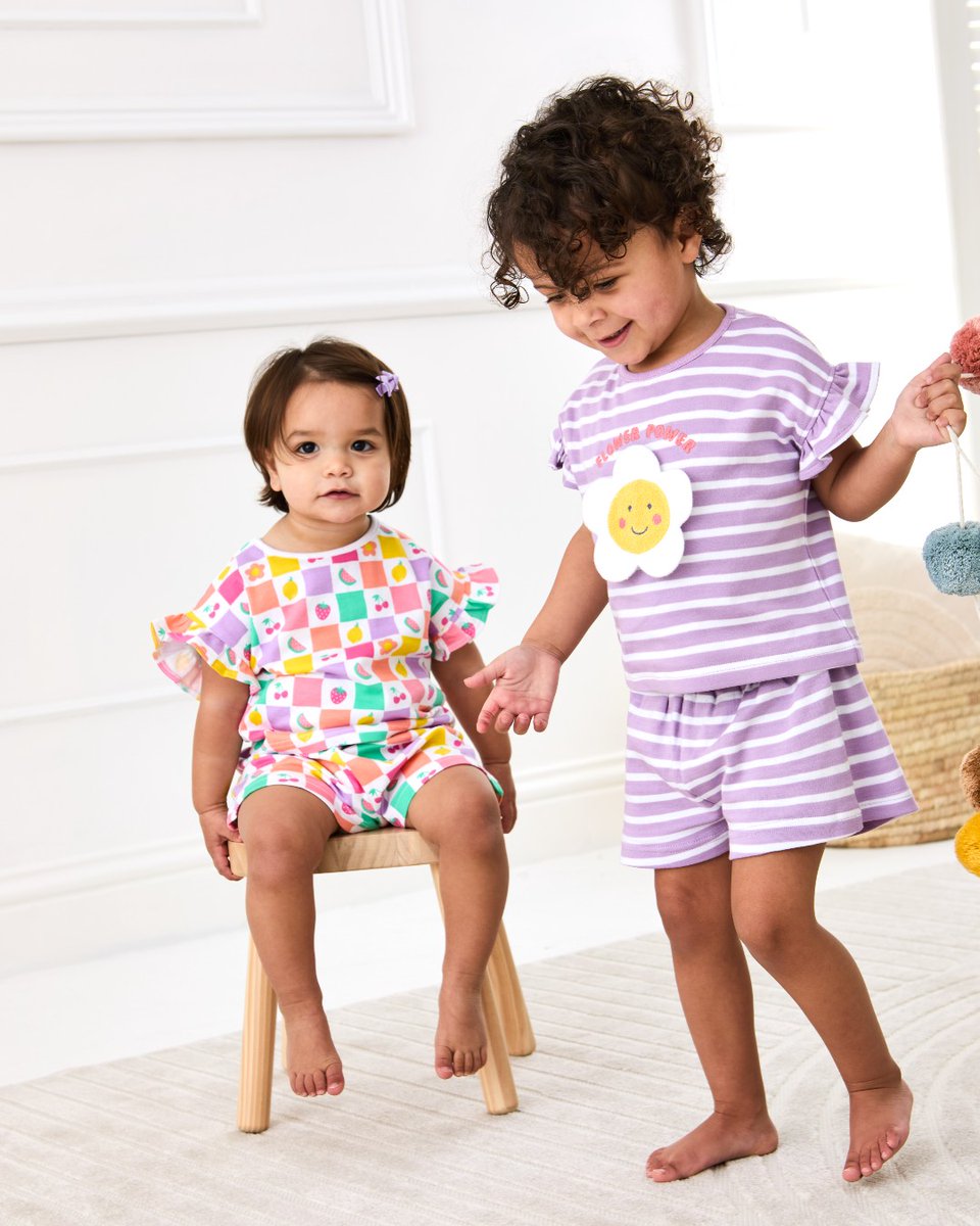 Double the dreamy comfort 💜 Our Lilac Print Short Jersey Pyjamas set is perfect for those warm nights! bit.ly/40MWz4W