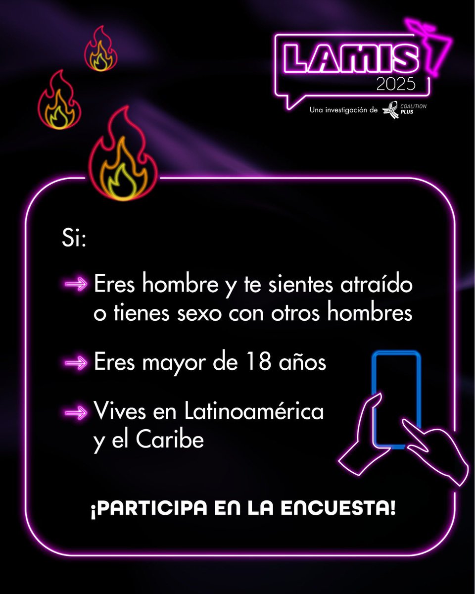 🌈 Responde la encuesta y hagamos visible lo que importa 🌈
🌎 LAMIS 2025 es una encuesta para saber más sobre la salud sexual de los hombres gays, bisexuales y otros hombres que tienen sexo con hombres. <a href="/FundacionVencer/">Fundación Vencer</a> <a href="/ItGetsBetterPy/">It Gets Better Paraguay</a> <a href="/FundHuesped/">Fundación Huésped</a> 
📲 redcap.igtp.cat/surveys/?s=HPX…