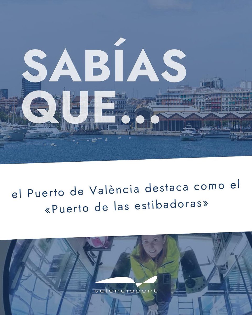 AutPortValencia's tweet image. ¿Sabías que el Puerto de València es donde más mujeres trabajan en estiba y desestiba?
📊 3 de cada 4 estibadoras del sistema portuario estatal están en Valenciaport.
Desde los 90, “la máquina no diferencia”.
#PuertoDeLasEstibadoras #Valenciaport #SabíasQue