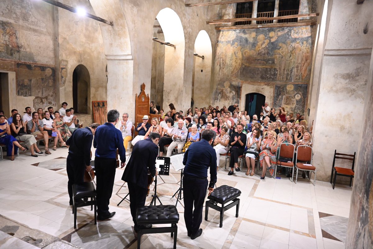 🇪🇺 evening at the Ohrid Summer Festival: the 🇫🇷 Modigliani String Quartet enchanted a local and international audience with a stunning concert. 👏Now, in its 18th year, this EU-funded tradition continues to enrich the festival programme and the cultural experience of Ohrid 🇲🇰