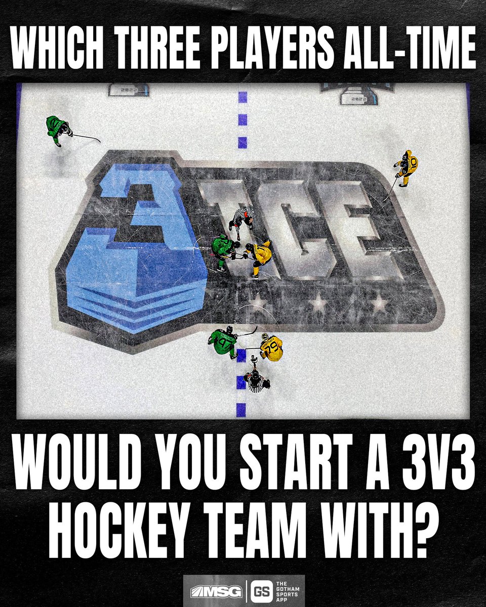 MSGNetworks's tweet image. 3ICE Hockey tomorrow night&apos;s got us thinking 🤔